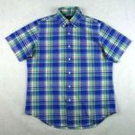 EREDETI RALPH LAUREN (M) ELEGÁNS KOCKÁS *EXCLUSIVE* RÖVID UJJÚ FÉRFI *MINŐSÉGI* ING fotó