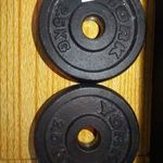 súlyzó tárcsa 2db azaz 1 pár 2, 5 kg-os 27-28mm belső lyuk átmérő yorky fotó