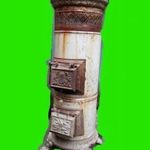 Antik öntöttvas kályha, MAGYAR CÍMERES - 123cm fotó
