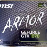 Gamer Videokártya MSI GeForce GTX 1070 8GB GDDR5 256bit GTX 1070 Ti ARMOR 8G fotó