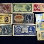10 DB RÉGI PAPÍRPÉNZ BENNE 1946 10.000 B. PENGŐ IS ! fotó