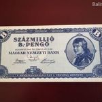 Százmillió B. - pengő 1946 Unc bankjegy fotó