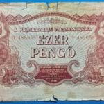 1944 -es 1.000 pengő A Vöröshadsereg Parancsnoksága vízjeles bankó TP betűjellel !!! G (L1989) fotó