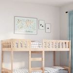 tömör fenyőfa gyerekágy matrac nélkül 90 x 200 cm fotó