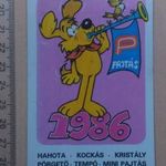 C3 kártyanaptár újság/folyóirat 1986 Pajtás fotó
