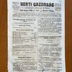 1858 Kertészet. Kerti Gazdaság. Kertészeti Társulat közlönye a kertészet és rokoniparának fotó