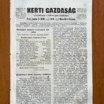 1858 Kertészet. Kerti Gazdaság. Kertészeti Társulat közlönye a kertészet és rokoniparának fotó