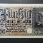 Németország horogkeresztes 50 Márka 1940-45 1 gyenge hajtás #422 (BK49B) fotó