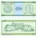 Kuba 20 Pesos "B" külföldieknek bankjegy (UNC) 1985 fotó