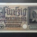 Németország horogkeresztes 50 Márka 1940-45 1 gyenge hajtás #500 (BK49) fotó