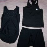 3 db-os RG, fitness ruha 8-10 év, short+trikó+flitteres dressz 8-10 év fotó
