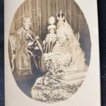 KORONÁZÁS 1916 UTOLSÓ MAGYAR KIRÁLY IV. KÁROLY ZITA KIRÁLYNÉ OTTÓ KORONA HERCEG KORABELI FOTÓ LAP fotó