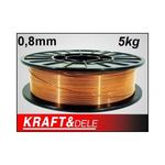 ÚJ KRAFT&DELE KD1151 CO DRÓT HUZAL RÉZ BEVONATOS 0, 8mm 5kg MINŐSÉGI TERMÉK!!! fotó