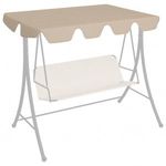 bézs csere ponyva kerti hintaágyhoz 150/130 x 105/70 cm fotó
