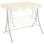 krémszínű csere ponyva kerti hintaágyhoz 150/130 x 105/70 cm fotó