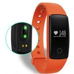 ID107 HRM Smart Bracelet Fitness Tracker Heart Monitor Pedometer Sleep Calorie Monitor - fekete fotó