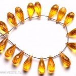 Kvarc csepp, fazettált 20 x 8 mm db M+D fotó