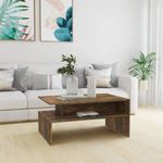 füstös tölgy színű szerelt fa dohányzóasztal 90 x 60 x 42, 5 cm fotó