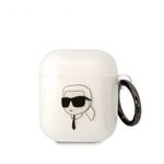 Karl Lagerfeld 3D Logo NFT Karl Head TPU Head Apple AirPods 1/2 szilikon tok fehér (KLA2HNIKTCT) fotó