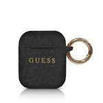 Guess Apple AirPods 1/2 szilikon tok fekete (GUACCSILGLBK) fotó
