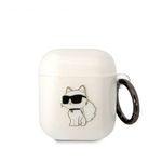 Karl Lagerfeld 3D Logo NFT Choupette TPU Apple AirPods 1/2 szilikon tok fehér (KLA2HNCHTCT) fotó
