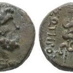 Pergamon Mysia (Kr.e. 2-1 szd.) Asklepios orvosi pálca és kígyó, ókori görög érme fotó