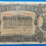 1923 -as 500 Korona "kis alakú" bankó Magyar Pénzjegynyomda nélküli! Ritkább !!! F (L1918) fotó