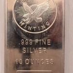 Befektetési ezüsttömb - Ag(.999) 10 uncia (314g) - USA fotó