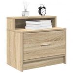 éjjeliszekrények fiókkal 2 db sonoma tölgy 51 x 31 x 47 cm fotó