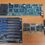 Retró, régi számítógép Olivetti M300 alaplap+386SX processzor kártya+oak ISA VGA kártya fotó
