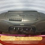 Retro halálmenő sanyo kazettás CD-s sétálómagnó szép állapotban szocreál kádár space age 12 fotó