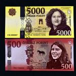 5000 ÉS 500 FORINT FANTÁZIA - POLITIKAI GÚNY PAPÍRPÉNZ BANKJEGY MAGÁN KIADVÁNY ! fotó