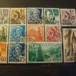 Baden pecsételt sor 1947 MI 1-13 kat.ár 13 euro fotó