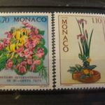 Monaco használatlan** sor 1974 MI 1141-42 Virágok fotó