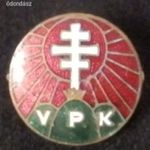 V P K régi , zománcos jelvény fotó