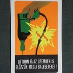 Kártyanaptár, SZOT munkavédelmi osztály, balesetmegelőzés, grafikai, rajzos, 1979 (2) fotó
