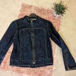 MISS SELFRIDGE -angol márkás- női 36-38-as kék színű farmer dzseki , kis állónyakú, cipzáros fazonú fotó