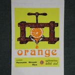 Kártyanaptár, Pécs, Pannonia sörgyár, Orange üdítőital, grafikai, 1979 (2) fotó