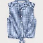Új, címkés 164-s H&M kockás blúz, felső, 14 év fotó