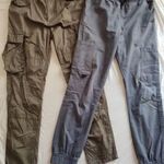 2 db 164 13-14 év vászon oldalzsebes cargo nadrág H&M LOGG hossz 96 cm fotó
