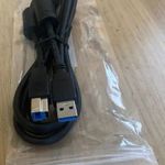 USB3.0 Prémium 5 Gbit/s kábel USB-A / USB-B csatlakozókkal, 1.8 méter, fekete nem használt 1Ft-ról fotó
