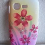 Samsung S5310 kemény műanyag hátlap védő védőtok * új * telefontok virág mintás * szem.átvétel: Zugló fotó