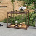 barna polyrattan bárkocsi 100 x 45 x 83 cm fotó
