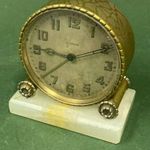 Antik svájci ZENITH asztali óra ébresztő funkcióval - Működő, jelzett mechanikus, 1920 k. darab fotó