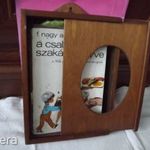 Szakácskönyv fali fa tartójával F. Nagy Angéla 1977. évi kiadás gerincet javítani kell fotó