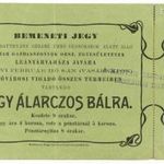 Adományjegy, Magyar Gazdasszonyok Országos Egyesületének Leányárvaháza javára, Nagy álarcos bál beme fotó