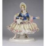 1Q489 Régi nagyméretű sérült ENS porcelán figura 19.5 cm fotó