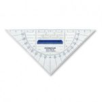 STAEDTLER Geodreieck 16cm P.styrol m.Griff tr (568 36) (568 36) fotó