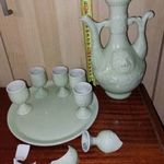 Koreai ? Szakés? Halványzöld oroszlános készlet fotó