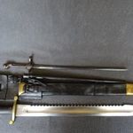 1878M Svájci utász fűrészes és 1892M csontváz bajonett egy papucson RITKA! fotó